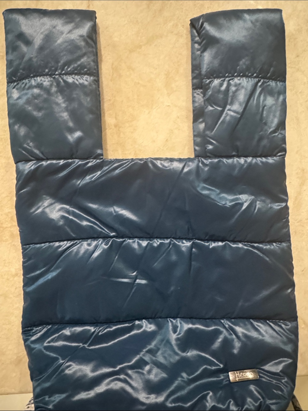 Herno Navy Quilted Puffer Tote